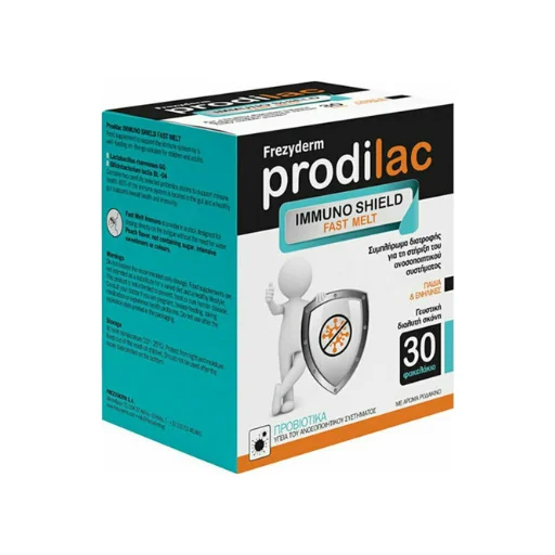 Frezyderm Prodilac Immuno Shield Fast Melt Προβιοτικά για Ενήλικες και Παιδιά 30 φακελίσκοι Ροδάκινο