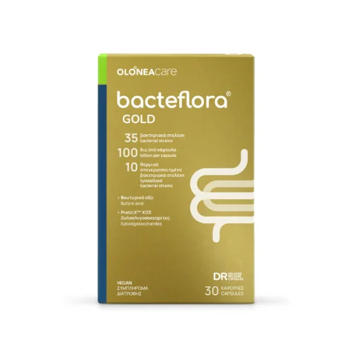 Olonea Bacteflora Gold με Προβιοτικά και Πρεβιοτικά 30 φυτικές κάψουλες