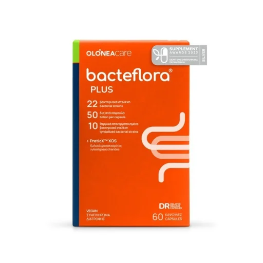 Olonea Bacteflora Plus με Προβιοτικά και Πρεβιοτικά 60 φυτικές κάψουλες