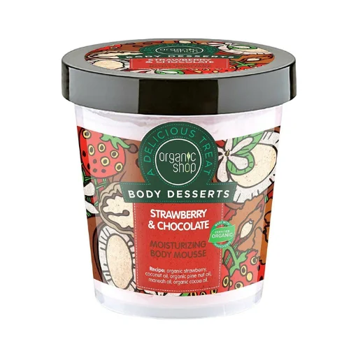 Organic Shop Body Desserts Strawberry & Chocolate Ενυδατική Mousse Σώματος 450ml
